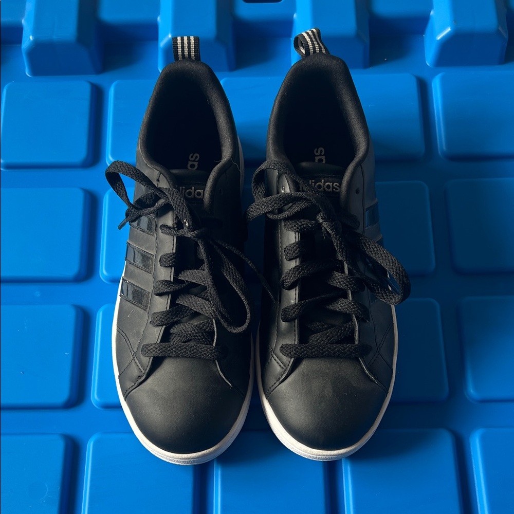 Adidas Women’s Black Sneakers with White Sole